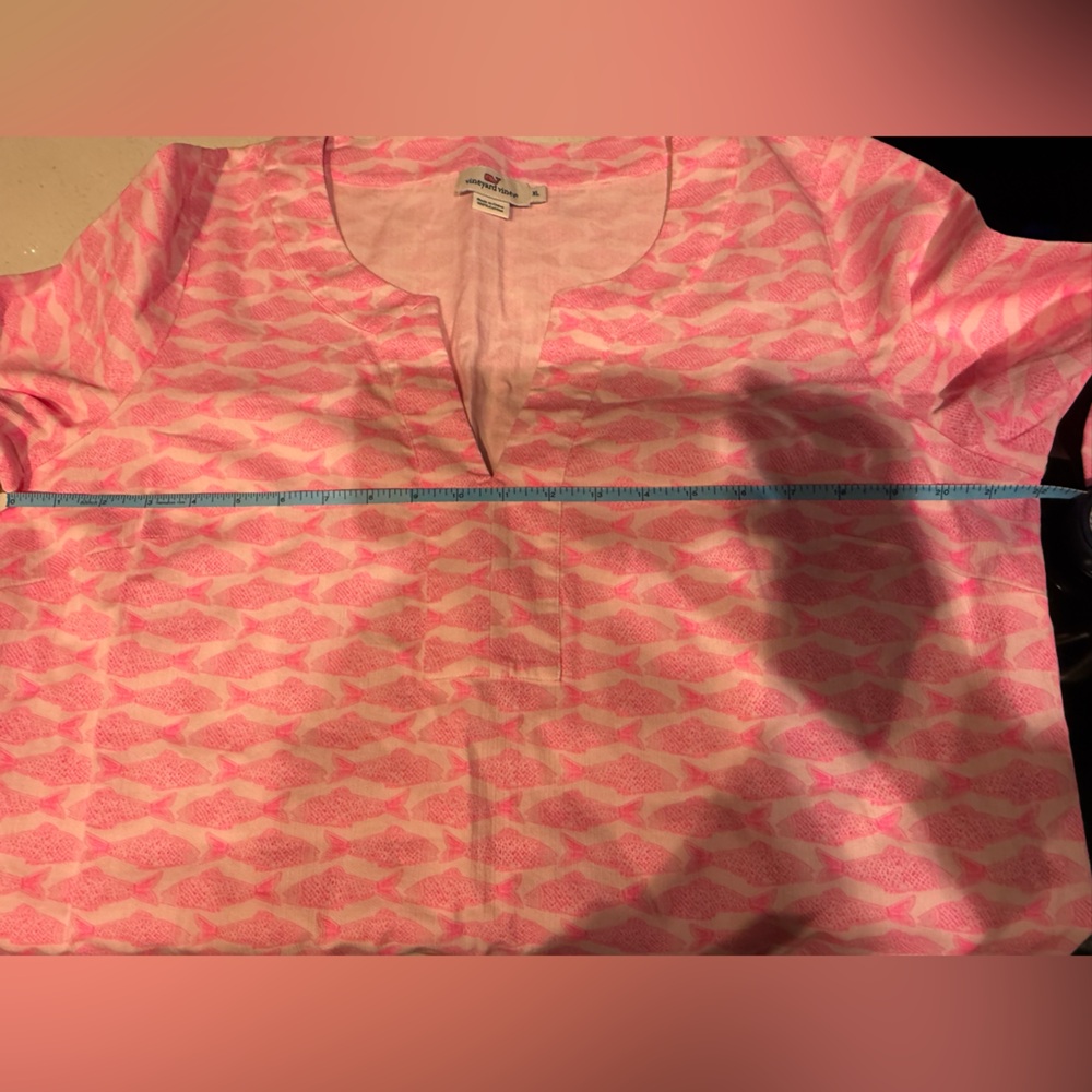 Vineyard Vines dress women’s Pink Fish tunic dress size XL - NWOT - Picture 9 of 10
